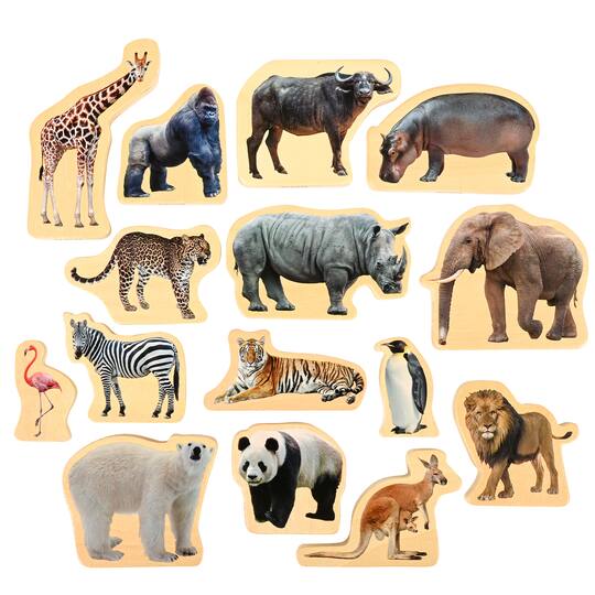 TickiT® Wild Animal Wooden Blocks Set
